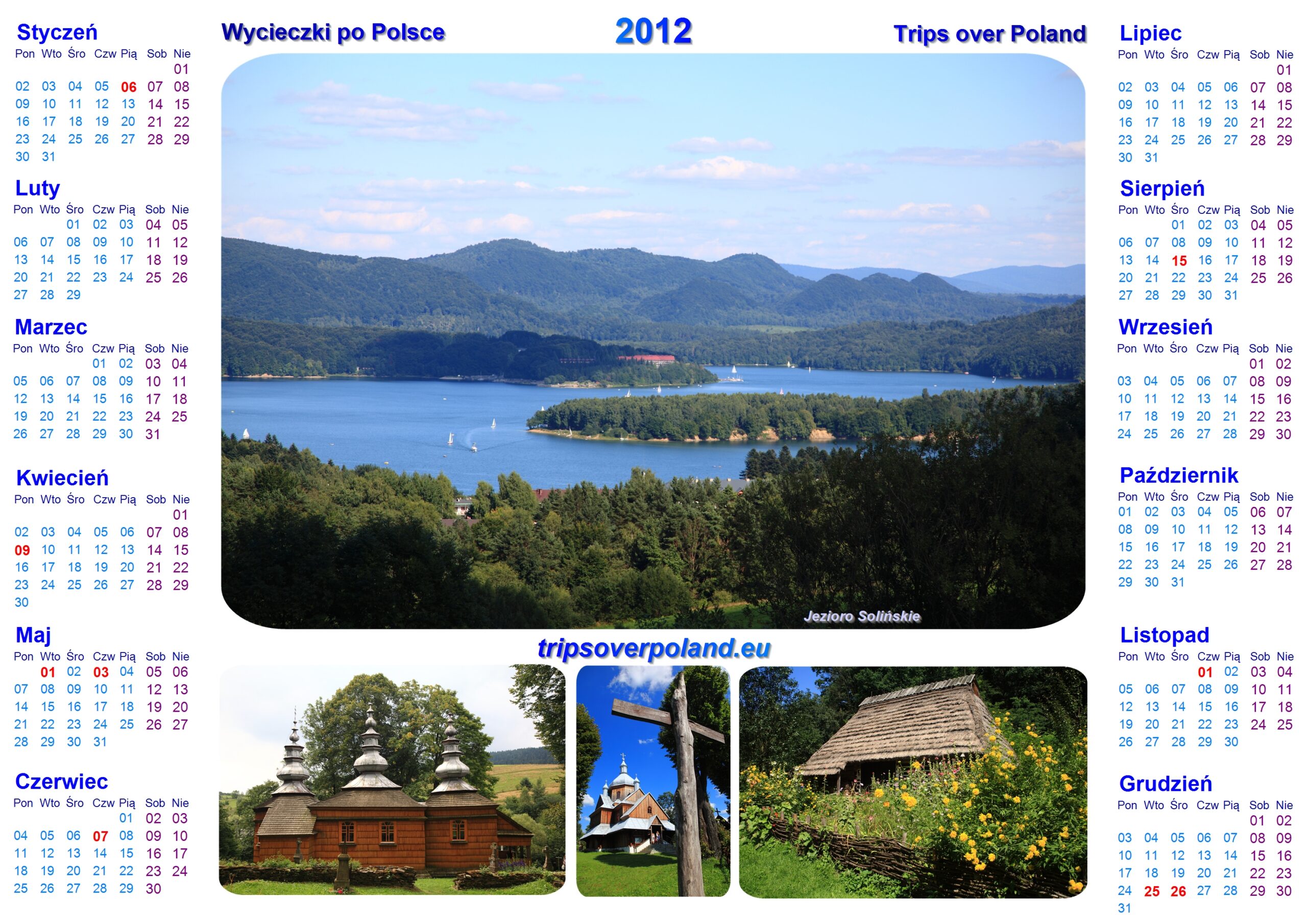 Piękne miejsca w Polsce na naszym minikalendarzu